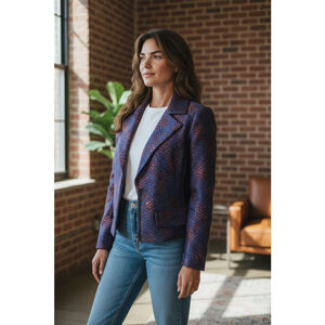 Doncaster Collection Zip-Front Blazer Size 6 NWOT